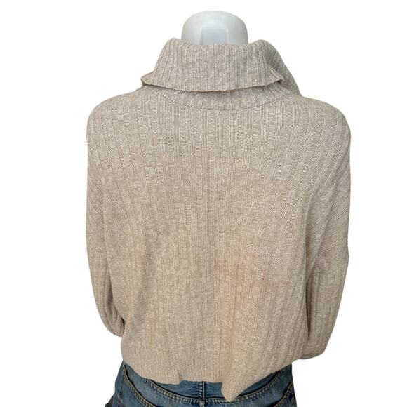 NAADAM Cream Cardigan Sweater LARGE Coastal Oversize Cashmere Collared $295 - Picture 7 of 9